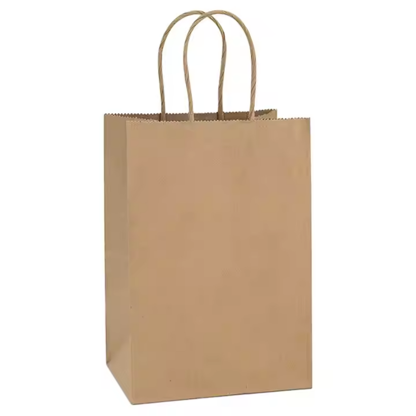 Hot Selling White And Brown Kraft Paper Twisted Handle Shopping Carrier Bag With Logo Printed