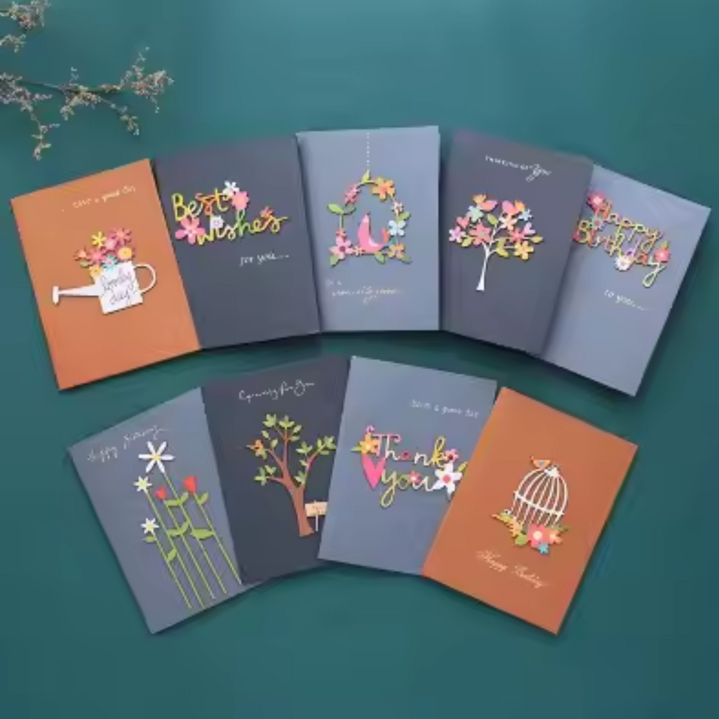 Eco-Friendly Floral Thank You Cards