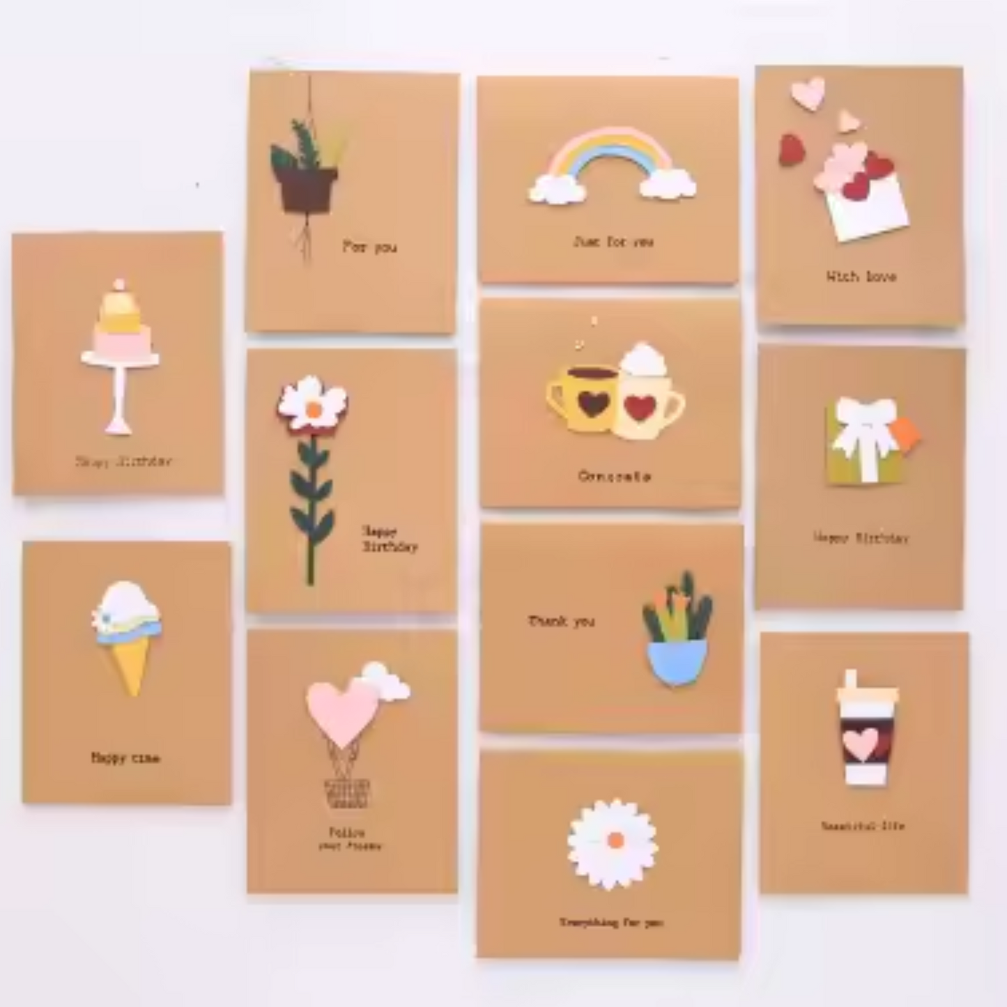 Eco-Friendly Floral Thank You Cards